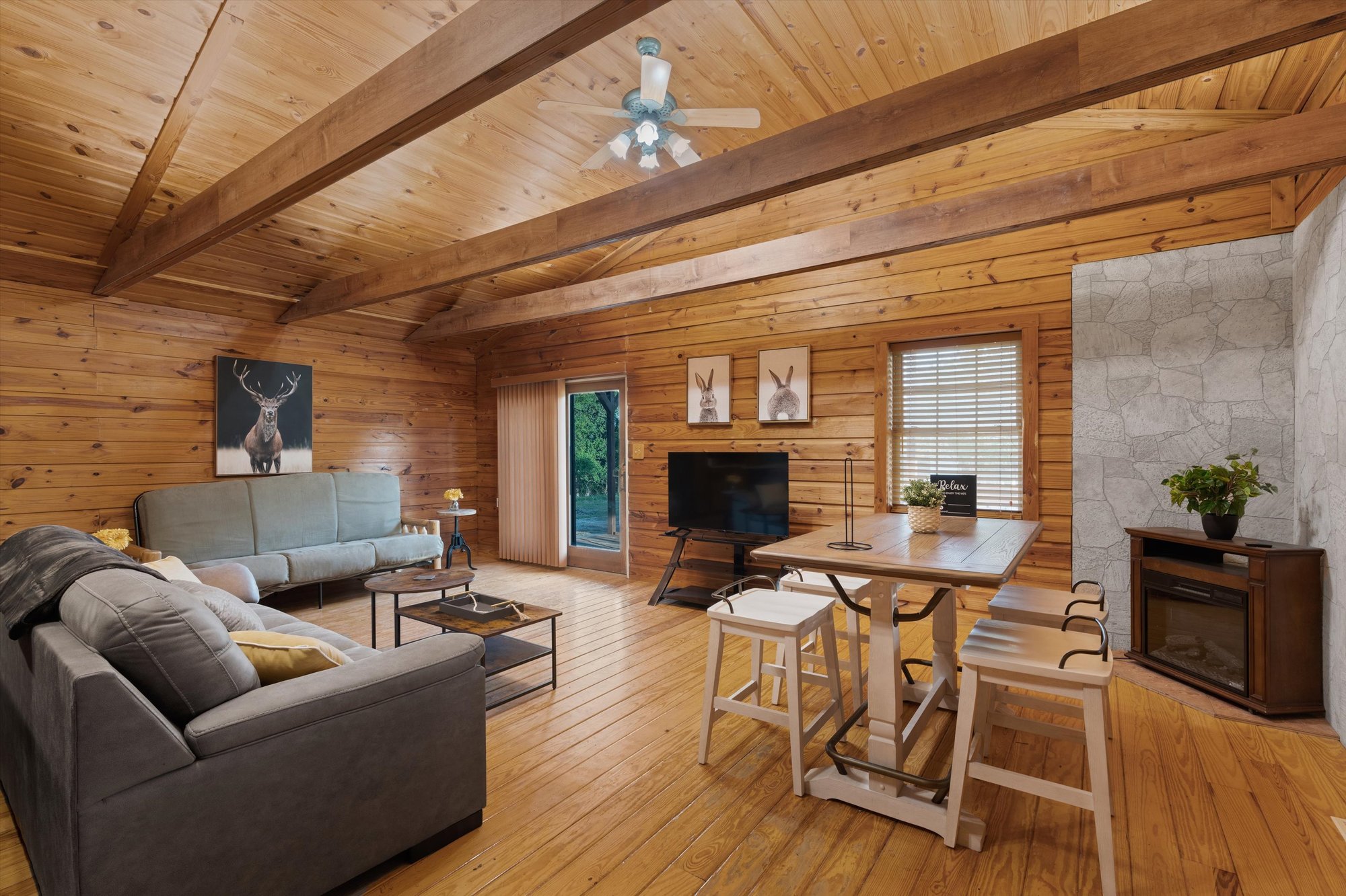 Living Room at the Cabin at Bunton